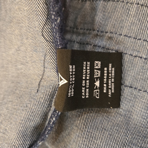 Vie Riche Embroidered Ignorant 33 Snap Button Cotton Denim Jean Shirt Medium - Picture 7 of 12